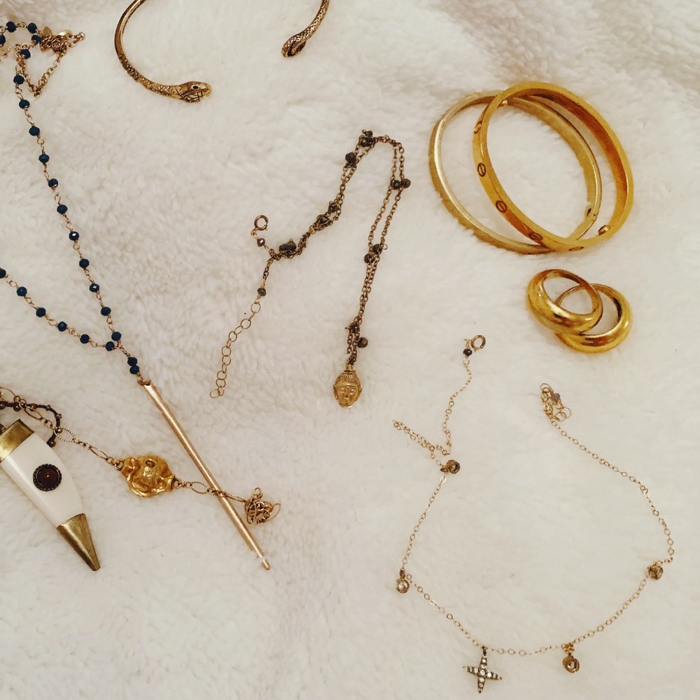 Gold Beaded Buddha Necklace
